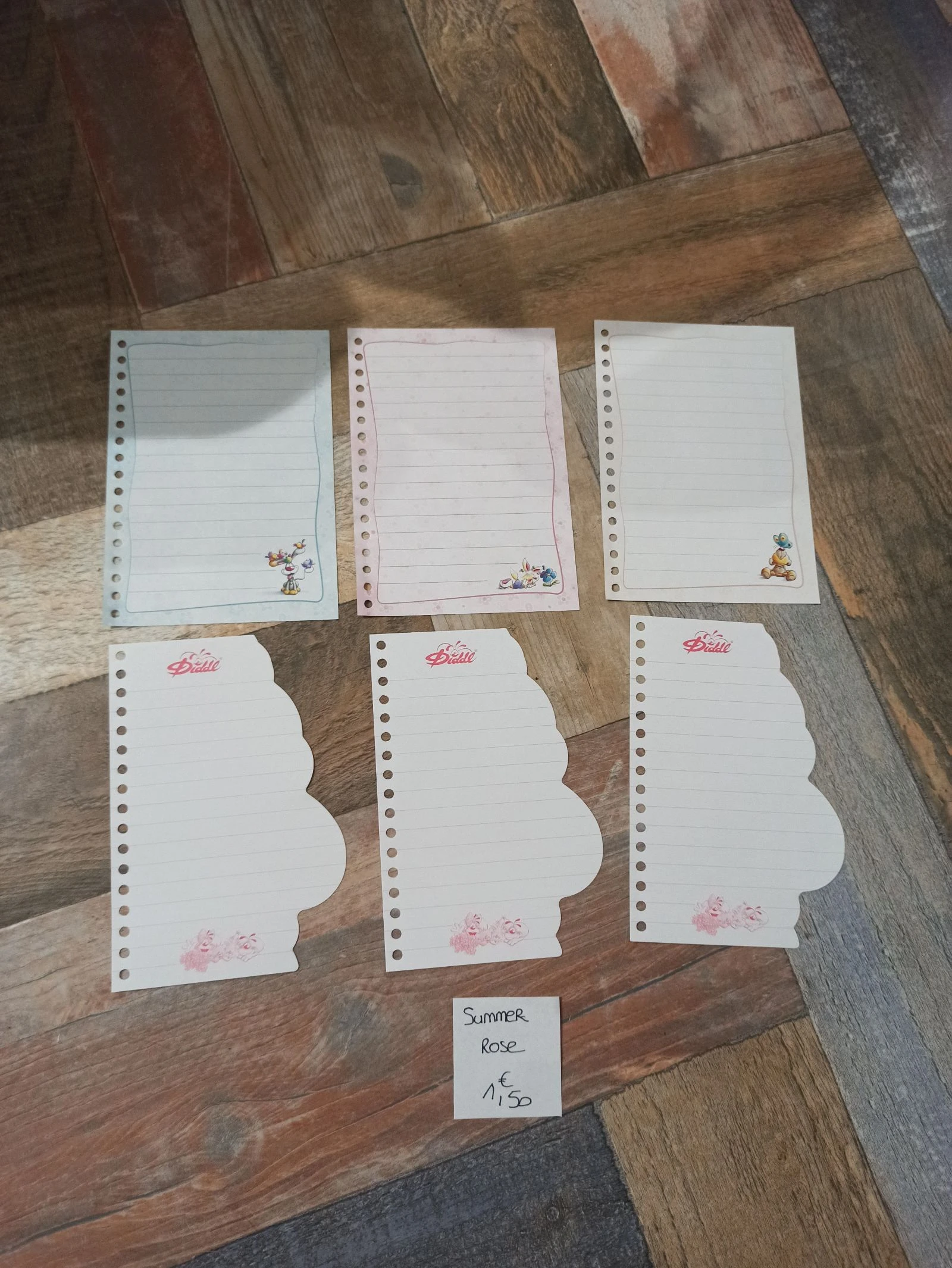 Feuilles Diddl carnet rose a spirales 1,50e 